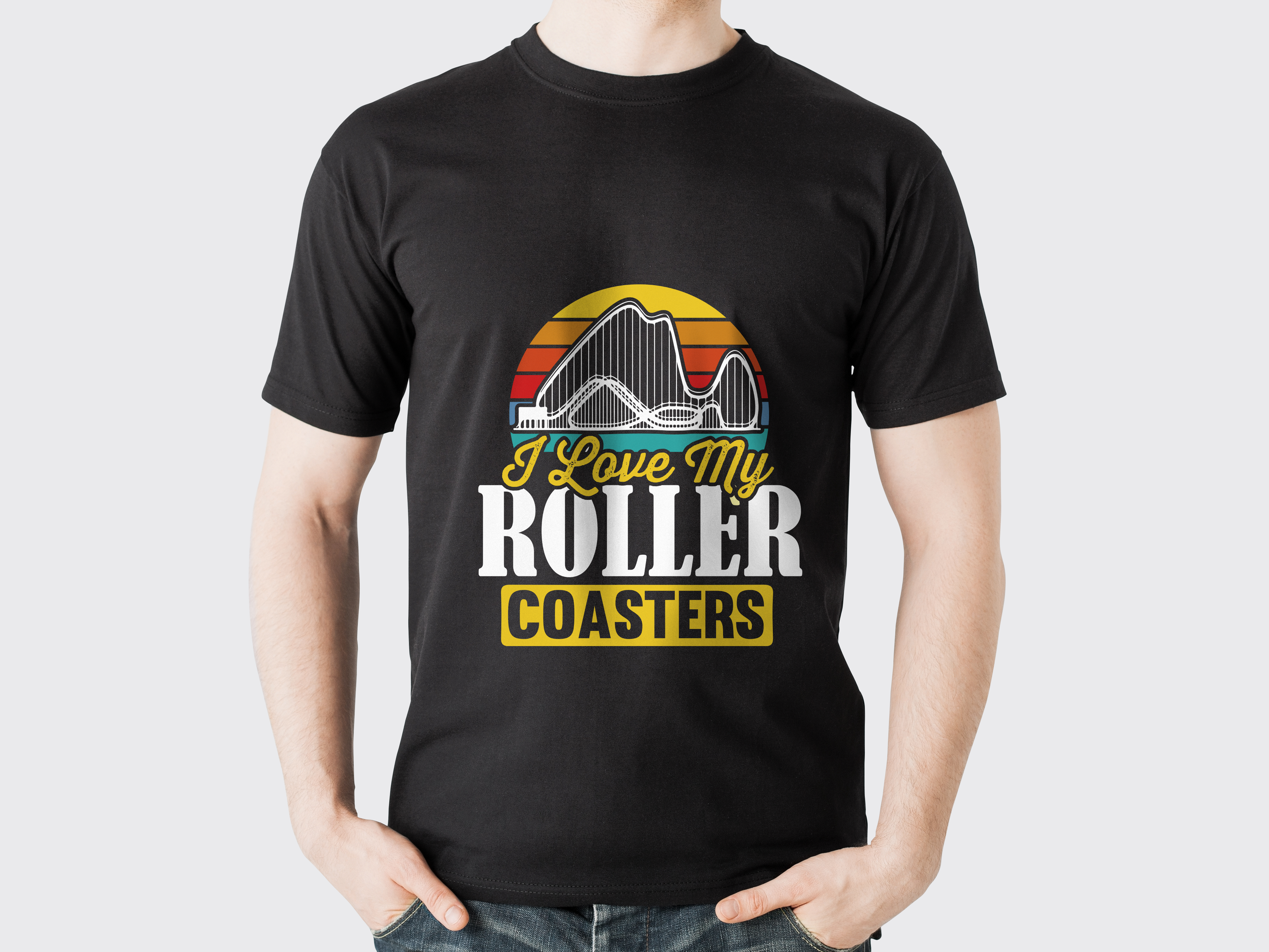 T-Shirt I Love my RollerCoaster